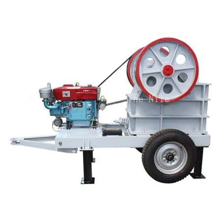 PE250X400 Mobile Stone Jaw Crusher With Diesel Engine